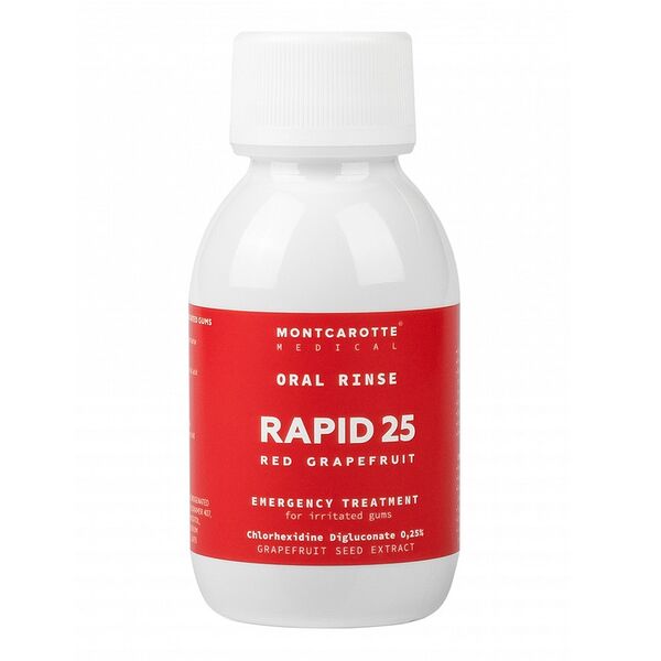 Montcarotte Rapid 25 Ополаскиватель для полости рта Красный Грейпфрут 100 мл 