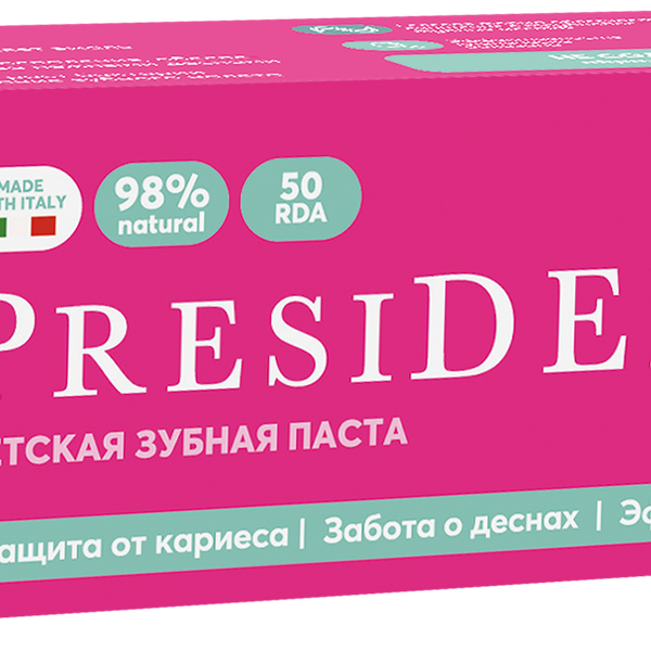 President зубная паста для детей 6+ жвачка 43 г