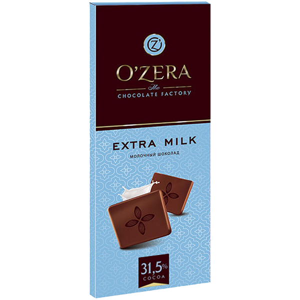 Шоколад молочный O'Zera Extra Milk, 90 г