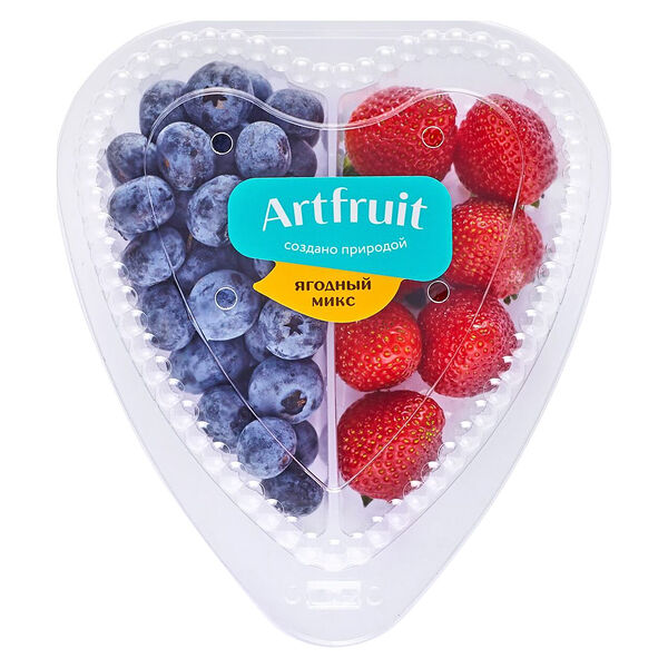 Ягодный микс Artfruit Сердце голубика и клубника 200г