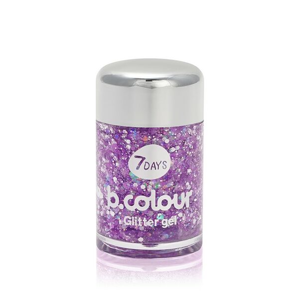 Гель - глиттер для лица и тела 7 days b.colour mini Dark Side 01 Witch every day