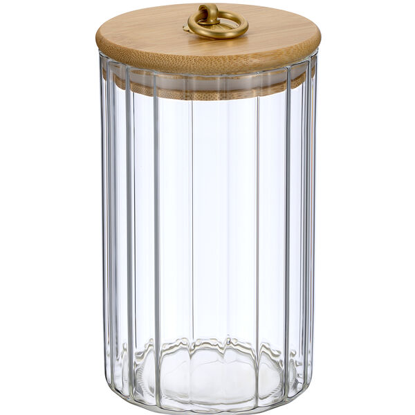 Банка с крышкой Linea Torre, 0.8 л, стекло/бамбук