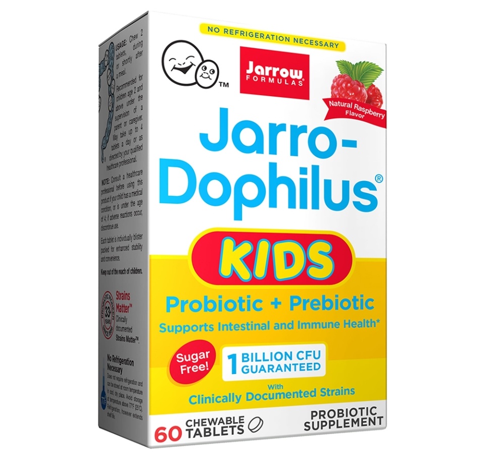 

Jarrow Formulas Kids Probiotic + Prebiotic таблетки жевательные Малина 60 шт