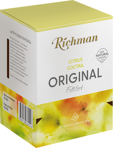 Чай зеленый Richman Citrus китайский байховый с добавками растительного сырья, листовой