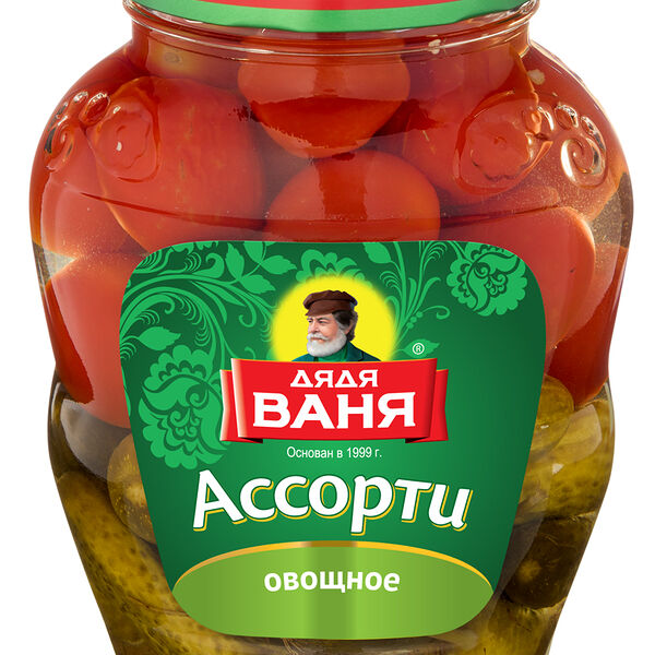 Ассорти овощное Дядя Ваня помидоры и огурцы