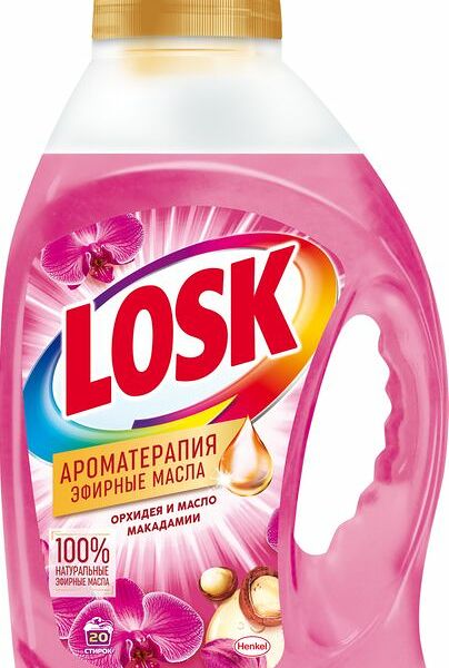 Средство для стирки Losk Гель Ароматерапия Орхидея и Масло Макадамии жидкое 1.46л