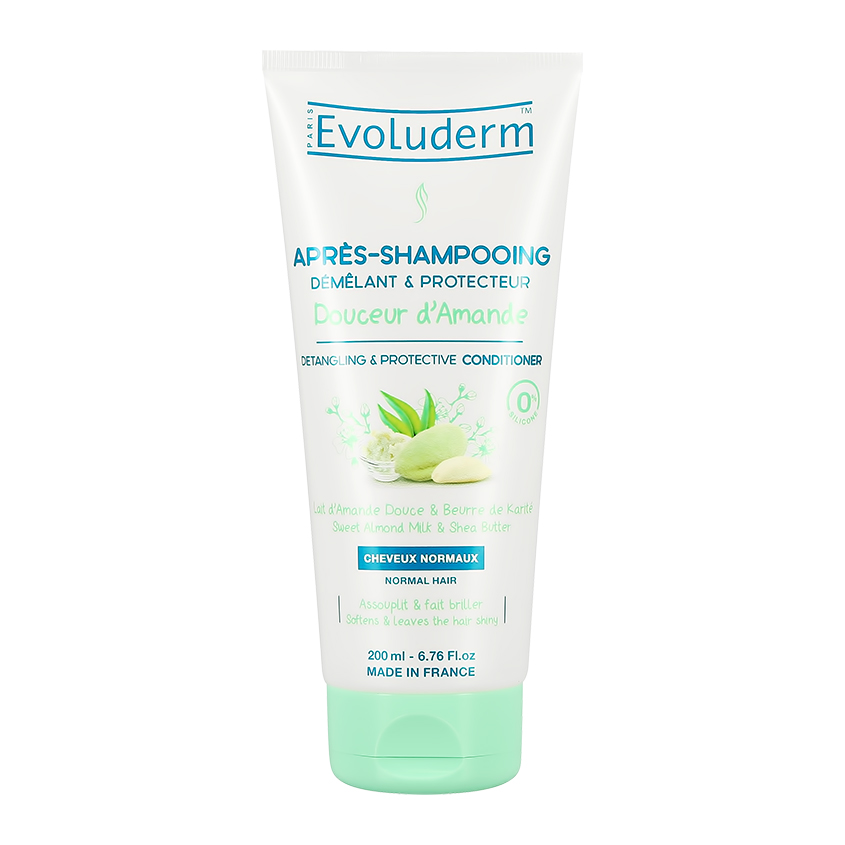 

Кондиционер для волос `EVOLUDERM` DOUCEUR D`AMANDE с маслом ши и молочком сладкого миндаля (защитный) 200 мл