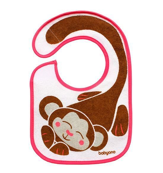 Нагрудник махровый с клеенкой, 3м+, Babyono