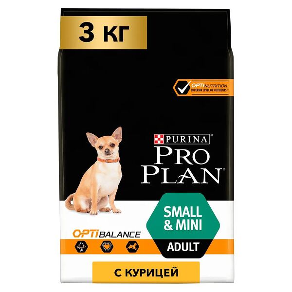 Pro Plan Small & Mini Adult корм для взрослых собак мелких и карликовых пород Курица