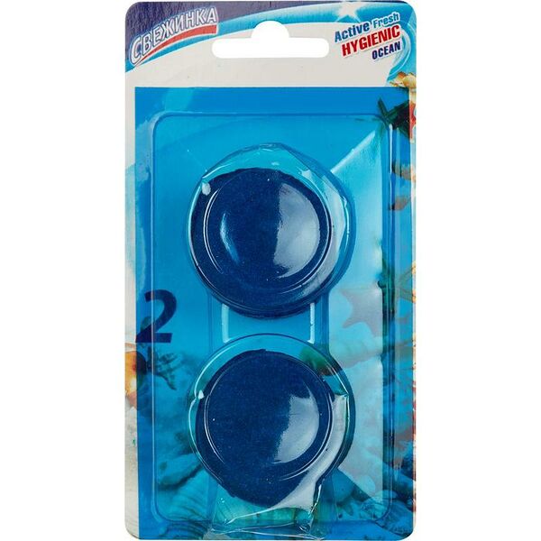 Таблетка Свежинка для смывного бачка, море, 2 шт.