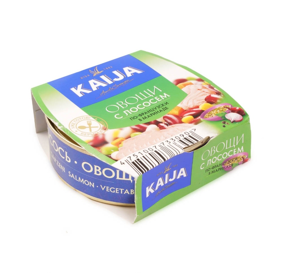 

Овощи Kaija с лососем по-французски в маринаде 220 г