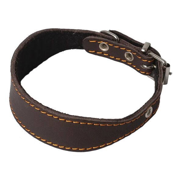 Ошейник для собак Каскад кожаный д/левретки таксы с синтепоном 25-32 см