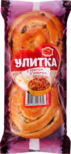 

Улитка Черёмушки с кремом и изюмом 2 шт. x 50 г