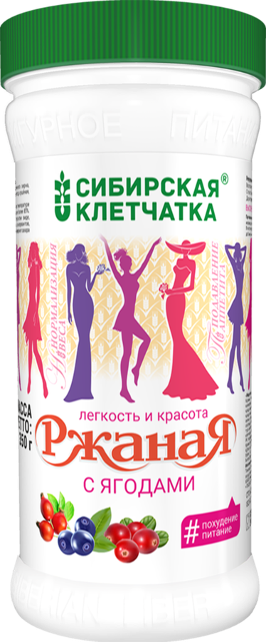 

Клетчатка Сибирская клетчатка Ржаная с ягодами 350 г
