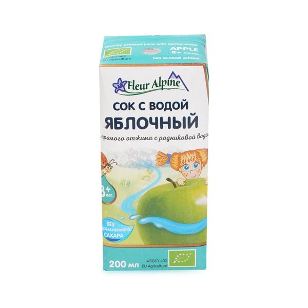 Сок детский Fleur Alpine яблоко с 8 месяцев с водой