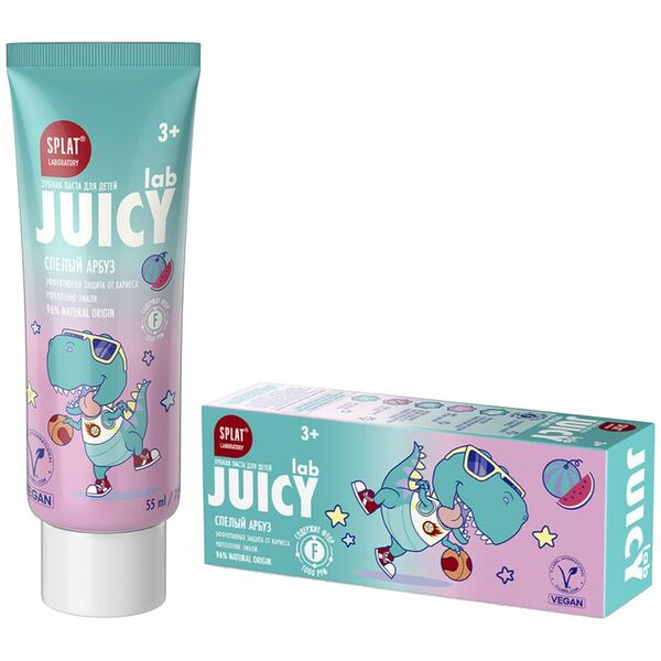 Зубная паста Splat Juicy Lab детская со вкусом арбуза 3+, 55 мл