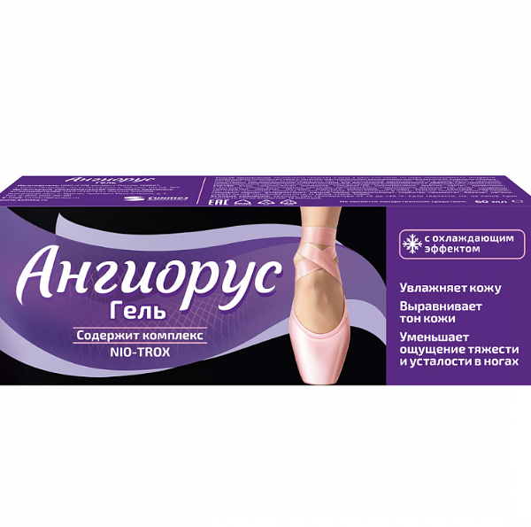 Гель для ног Ангиорус 1% с охлаждающим эффектом 60 мл