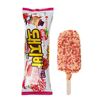 Эскимо Binggrae Хрустик двойная клубника 70 г, Республика Корея