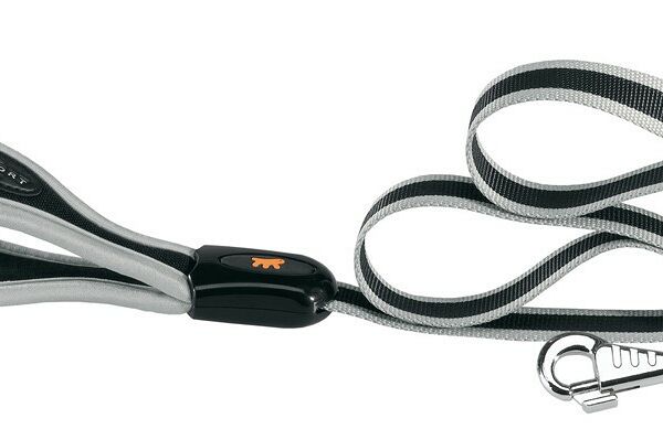 Ferplast поводок нейлоновый Ergocomfort с эргономичной ручкой на подкладке 25 мм. х 55 см., Серый