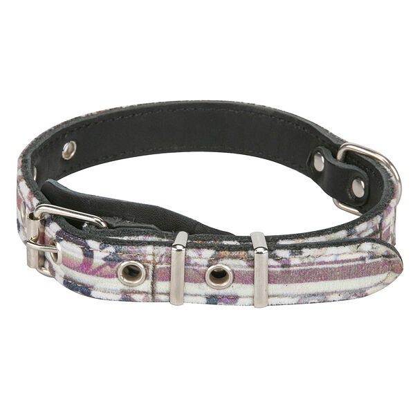 Ошейник для собак Мозаика, черно-серый, 20 мм