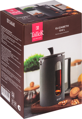 

Френч-пресс TalleR Elizabeth стекло нержавеющая сталь 600 мл