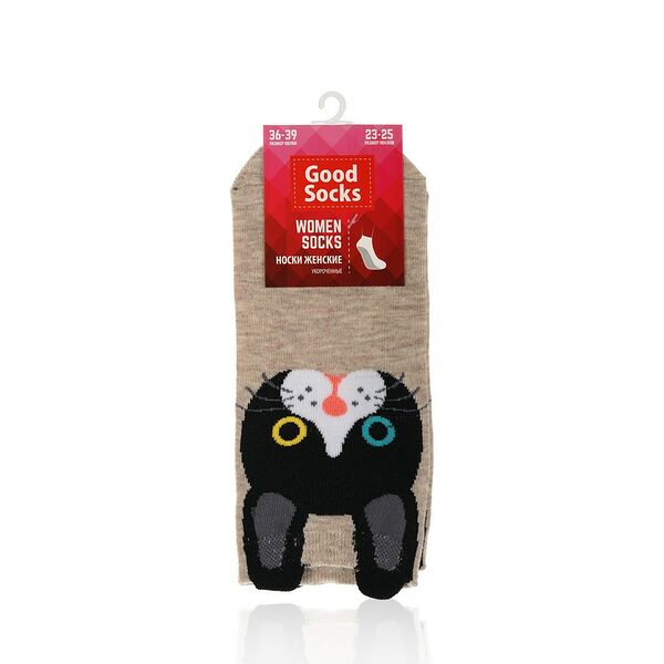 Женские укороченные носки Good Socks , Коты 3930 , р.23-25