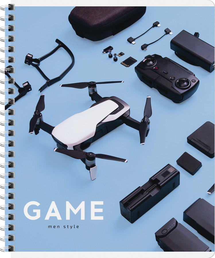 

Тетрадь СПЕЙС 48л А5, клетка н/гребне,Men's passion,ВД-лак