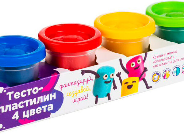 Тесто-пластилин Genio Kids 4 цвета