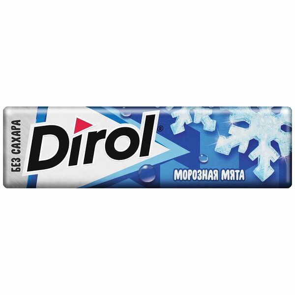 Жевательная резинка Dirol Морозная мята в подушечках, 13.6г