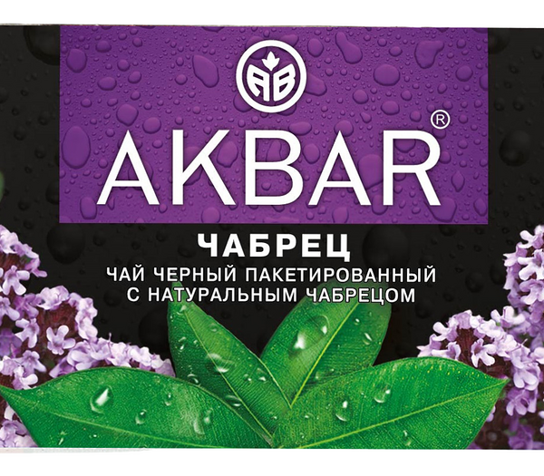 Чай черный Akbar чабрец пакетированный 1.5 г x 25 шт