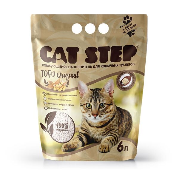 Наполнитель для кошачьих туалетов Cat Step Tofu Original