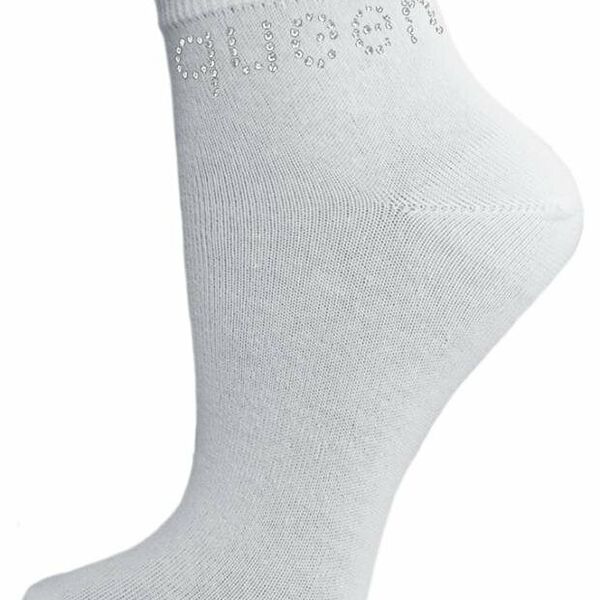 Носки женские Cinema Стразы белые, р. 25