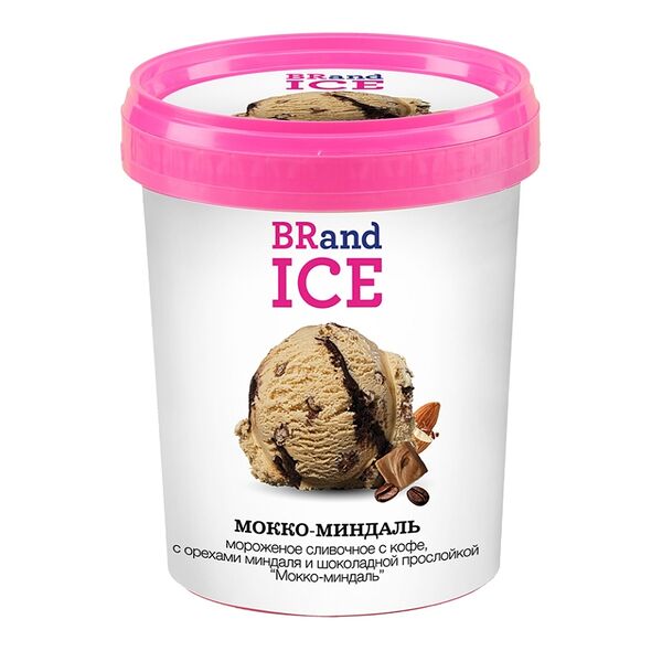 Мороженое BRand Ice Мокко-Миндаль 600 г