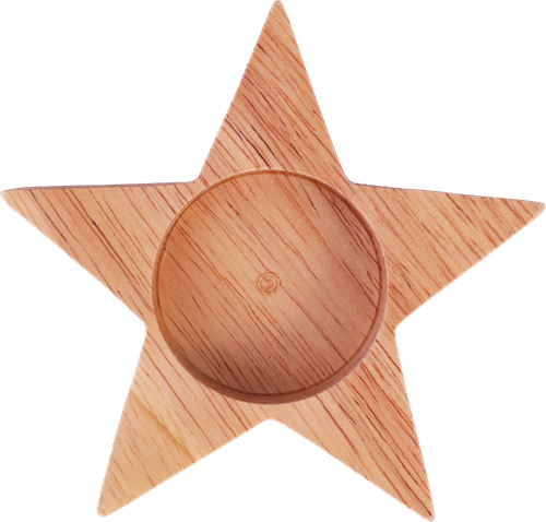 

Подсвечник HomeClub Звезда, 9,5см, каучуковое дерево