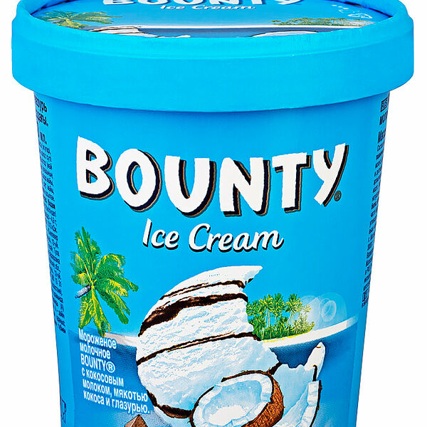 Мороженое молочное Bounty с кокосовым молоком, мякотью кокоса и молочным шоколадом 5%