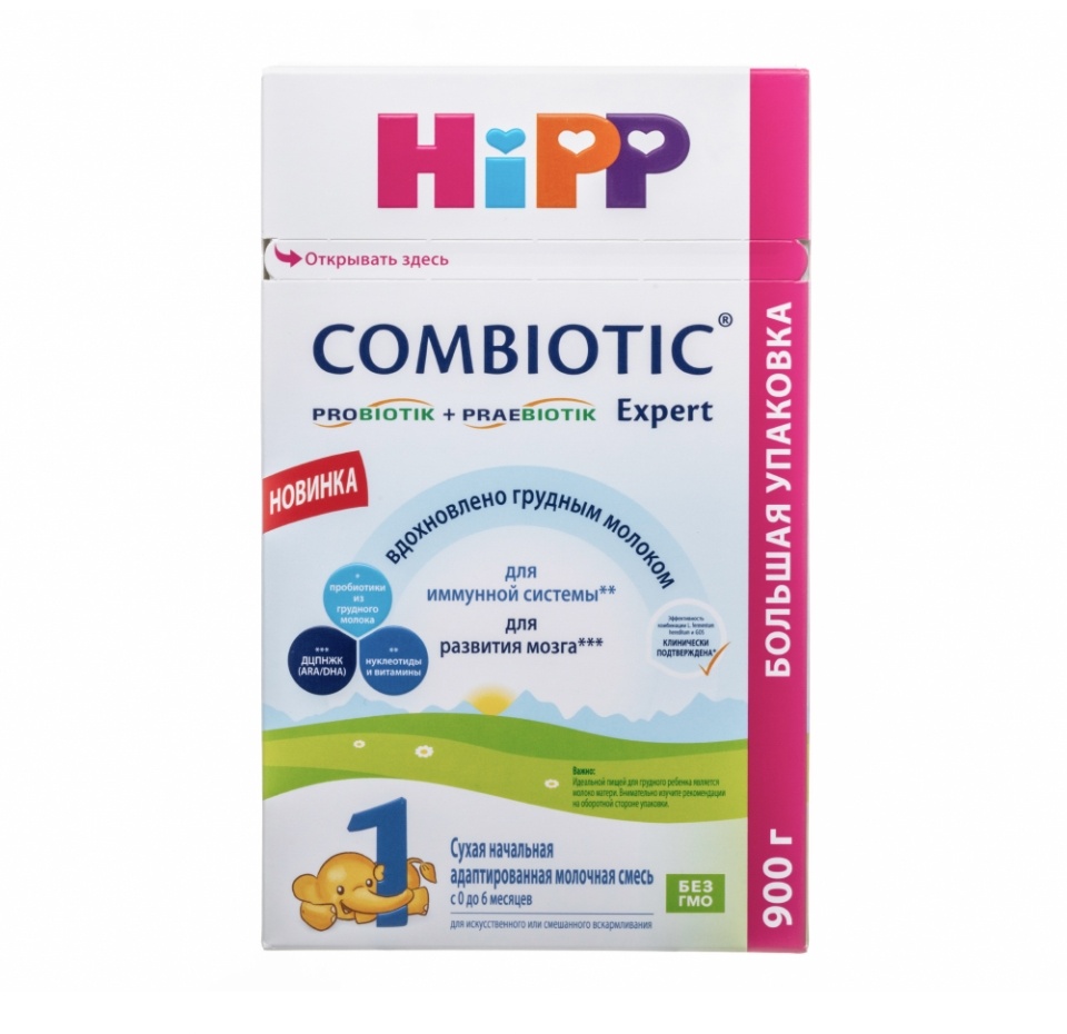 

Смесь молочная HIPP Combiotic Expert 1, адаптированная, с рождения 900 г