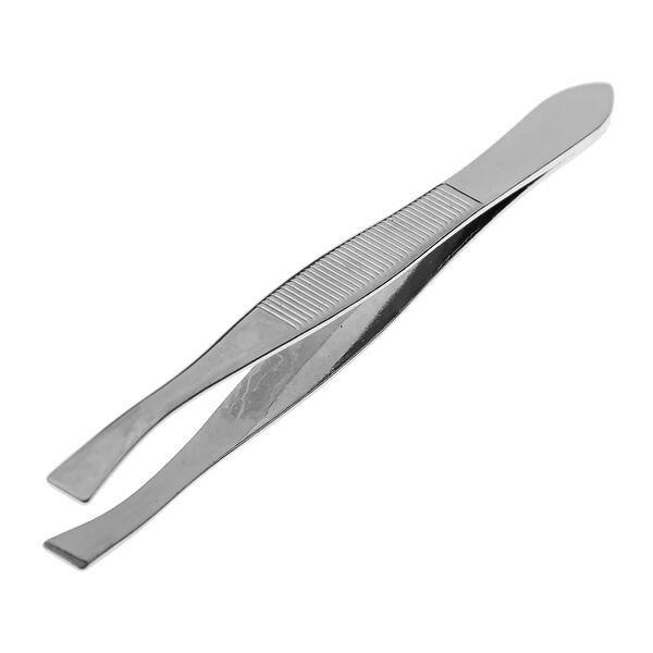 Пинцет для бровей Юниlook металл, 9,2 см, хром, 21b634