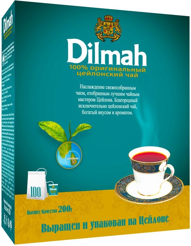 

Чай черный Dilmah Цейлонский в пакетиках 100x2 г