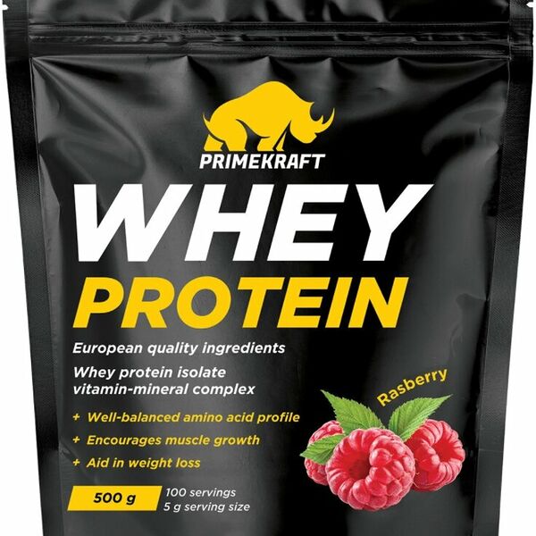 Протеин сывороточный Prime Kraft Whey Protein 500 г Малина