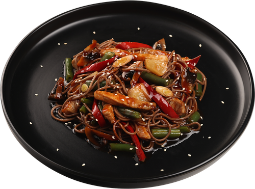 

Индейка в кисло-сладком соусе WOK c гречневой лапшой, 400 г