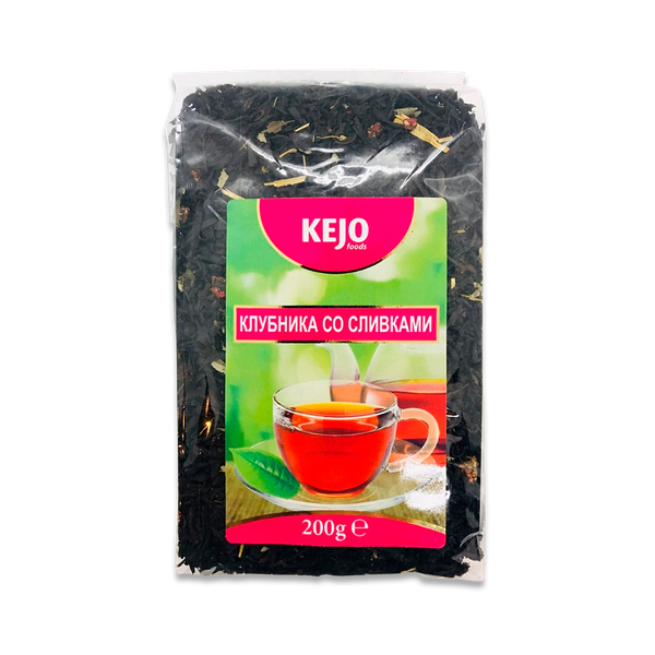 Чай Kejo foods черный клубника со сливками 200 г