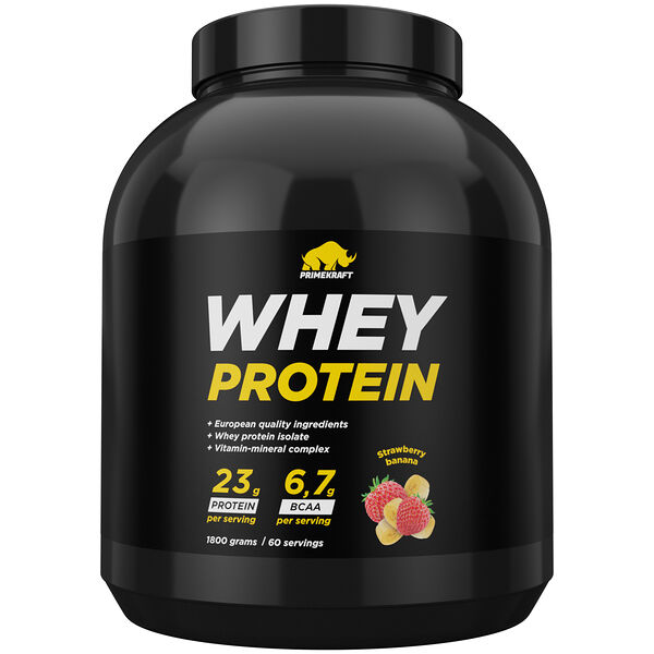 Prime Kraft Whey Protein 1800 г клубника-банан