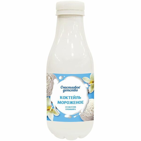 Коктейль-мороженое Счастливое Детство со вкусом пломбира 6%, 420 мл