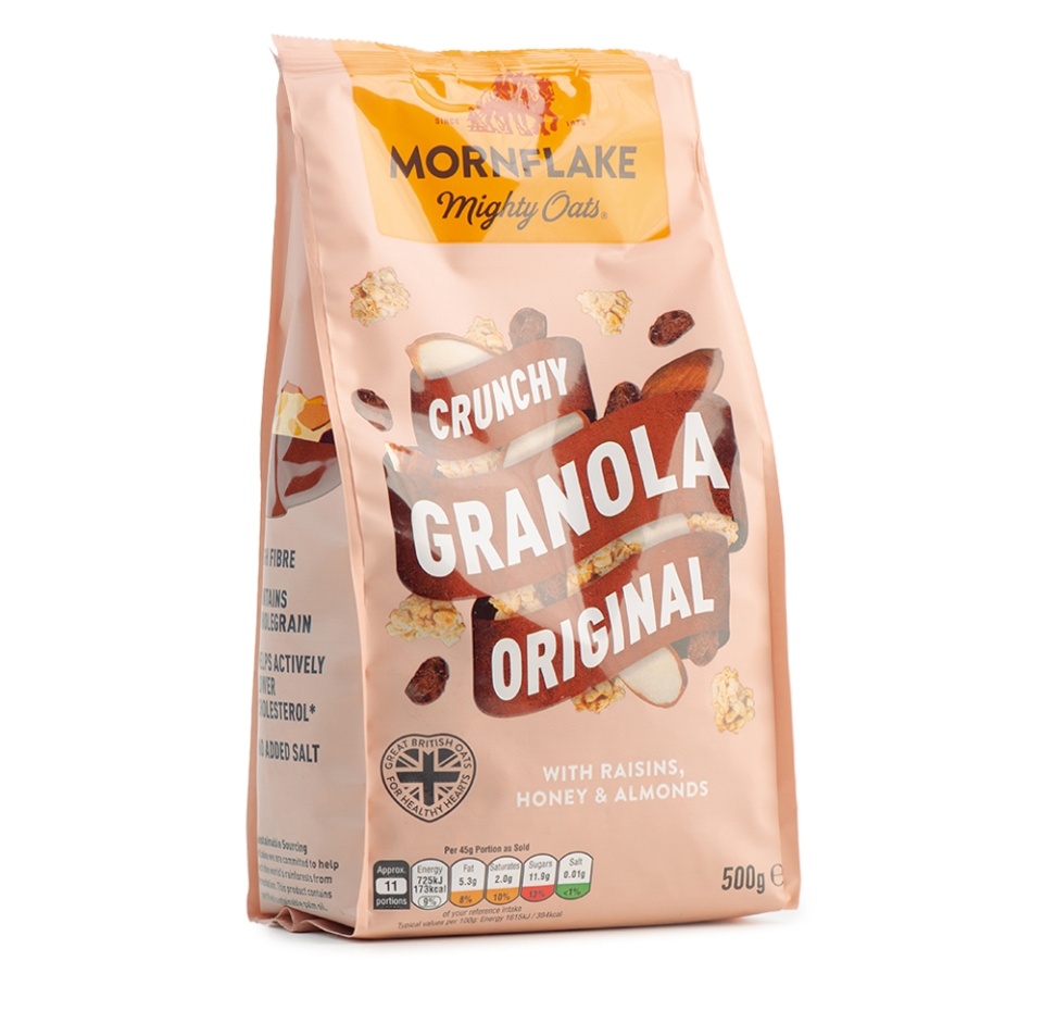 

Гранола овсяная с изюмом, мёдом и миндалём Mornflake Original 500 г, Великобритания
