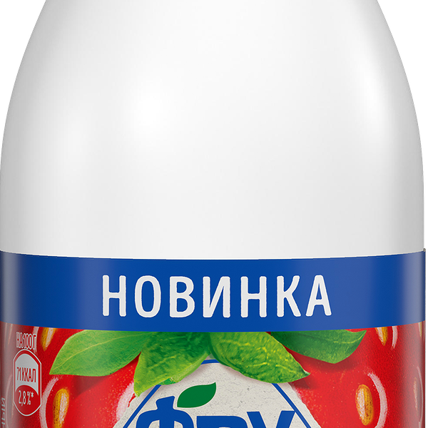 Напиток кисломолочный ФРУГУРТ со вкусом клубники 1,5%, без змж, 950г