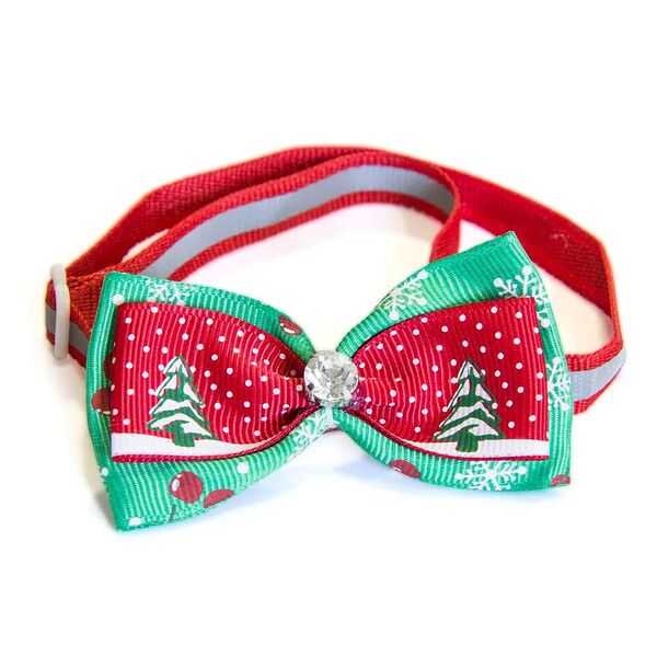 Галстук-бант новогодний елка