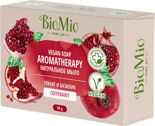 

Мыло натуральное BioMio Aromatherapy гранат и базилик 90 г