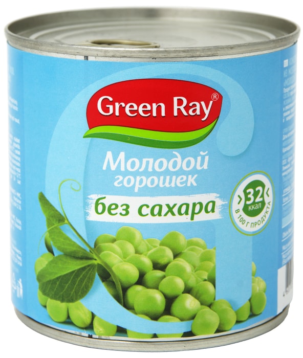 

Горошек Green Ray Молодой без сахара 425 мл