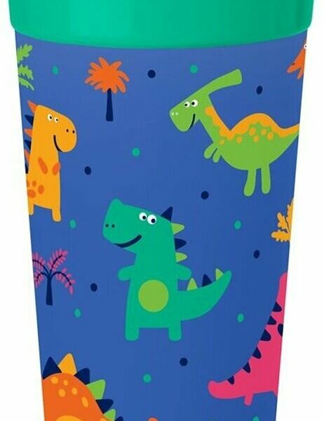 Стакан пластик 380 мл зелёный с декором