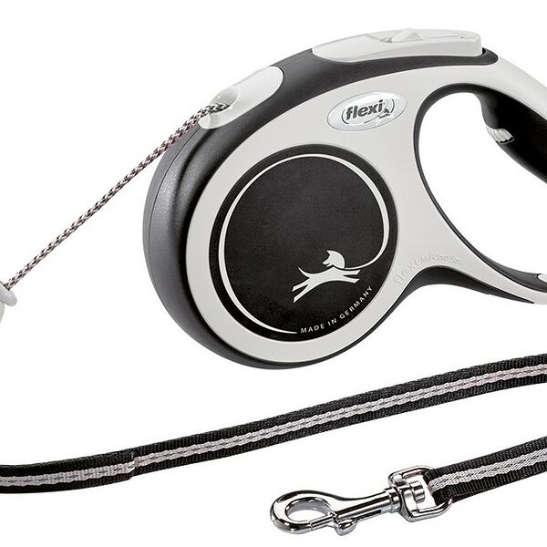 Flexi рулетка New Line Comfort M до 20 кг (5 м трос) Черный